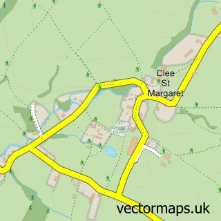 Street map sample of Clee St Margaret, Shropshire