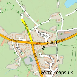 Street map sample of Cleehill, Shropshire