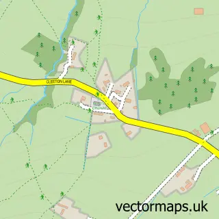 Street map sample of Cleeton, Shropshire