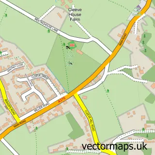 Street map sample of Cleeve, Somerset