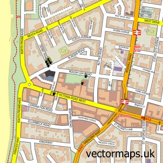 Street map sample of Cleveleys, Lancashire