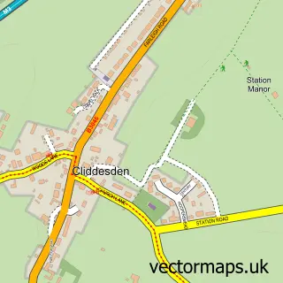 Street map sample of Cliddesden, Hampshire
