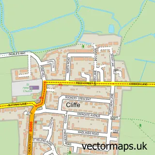 Street map sample of Cliffe, Kent