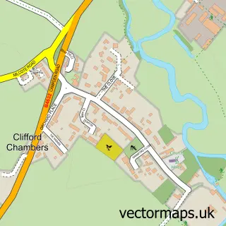 Street map sample of Clifford Chambers, Warwickshire