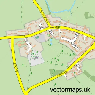 Street map sample of Clifton Campville, Staffordshire