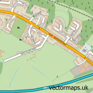 Street map sample of Clifton, Greater Manchester