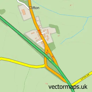 Street map sample of Clifton, Northumberland