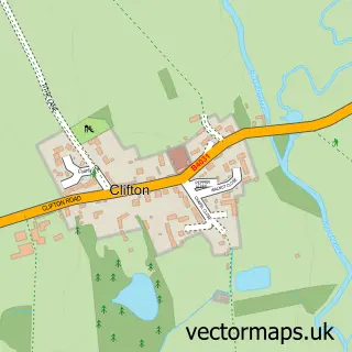 Street map sample of Clifton, Oxfordshire