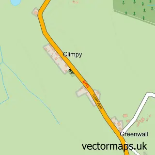 Street map sample of Climpy, Lanarkshire