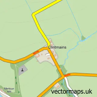 Street map sample of Clintmains, Roxburgh, Ettrick and Lauderdale