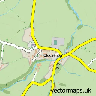 Street map sample of Clocaenog, Clwyd