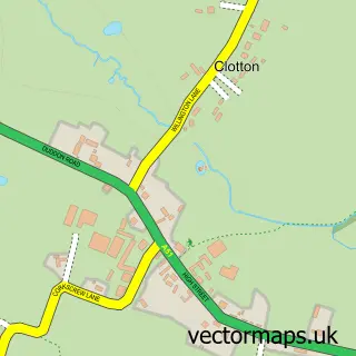Street map sample of Clotton, Cheshire