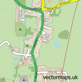 Street map sample of Cloughton, North Yorkshire