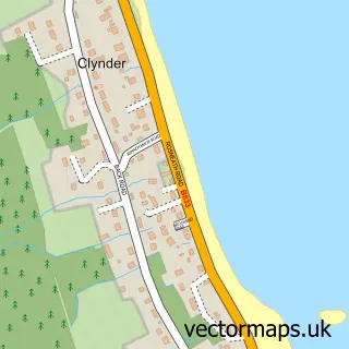 Street map sample of Clynder, Dunbartonshire