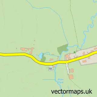 Street map sample of Clyst St. Lawrence, Devon