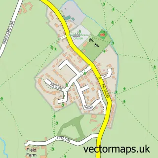 Street map sample of Coaley, Gloucestershire