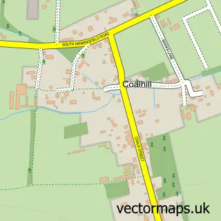 Street map sample of Coalhill, Essex