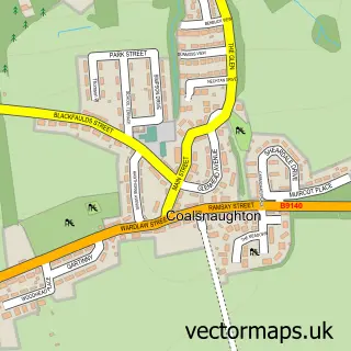 Street map sample of Coalsnaughton, Clackmannan