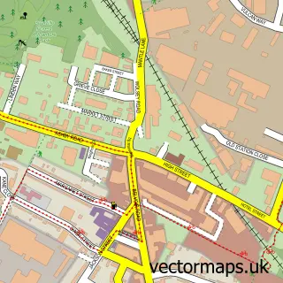 Street map sample of Coalville, Leicestershire