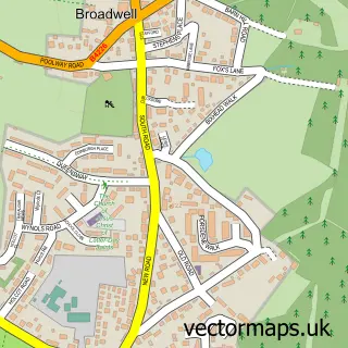 Street map sample of Coalway, Gloucestershire