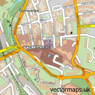 Street map sample of Coatbridge, Lanarkshire