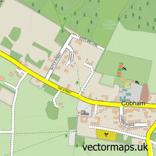 Street map sample of Cobham, Kent
