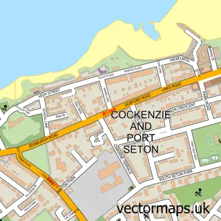 Street map sample of Cockenzie and Port Seton, East Lothian