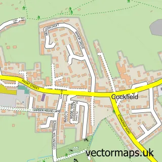 Street map sample of Cockfield, Durham