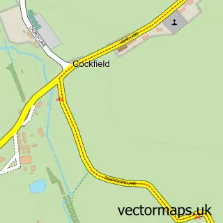 Street map sample of Cockfield, Suffolk