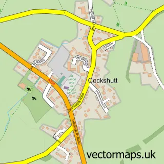 Street map sample of Cockshutt, Shropshire