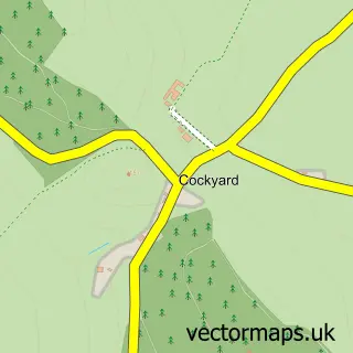 Street map sample of Cockyard, Herefordshire
