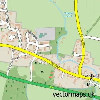 Street map sample of Codford, Wiltshire