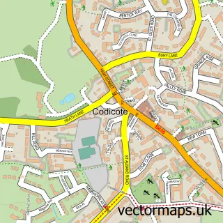 Street map sample of Codicote, Hertfordshire