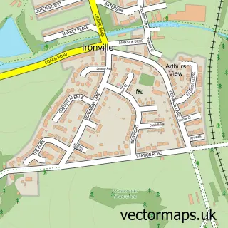 Street map sample of Codnor Park, Derbyshire