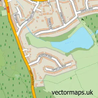 Street map sample of Cofton Hackett, Worcestershire