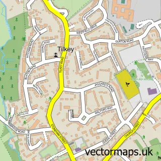 Street map sample of Coggeshall, Essex