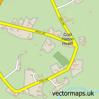 Street map sample of Cold Hatton Heath, Shropshire