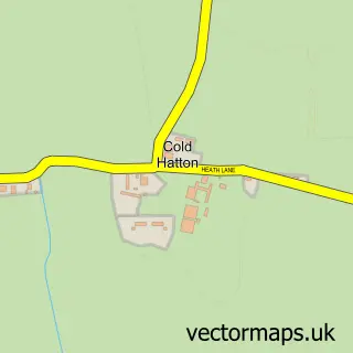 Street map sample of Cold Hatton, Shropshire