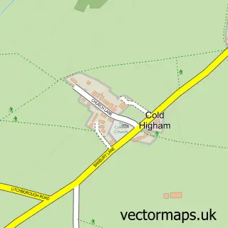 Street map sample of Cold Higham, Northamptonshire