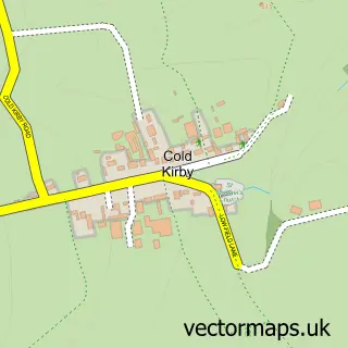 Street map sample of Cold Kirby, North Yorkshire