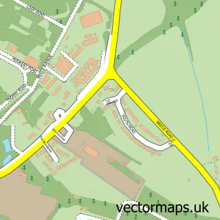 Street map sample of Cold Meece, Staffordshire