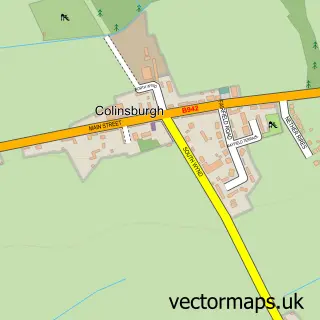 Street map sample of Colinsburgh, Fife