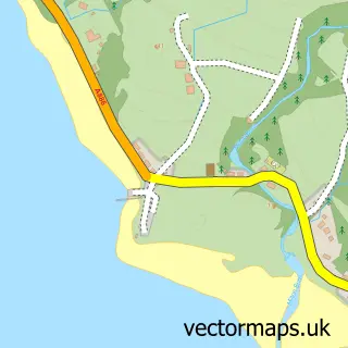 Street map sample of Colintraive, Argyll and Bute