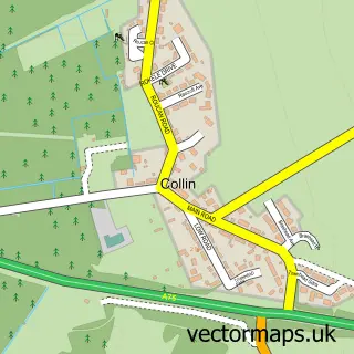 Street map sample of Collin, Dumfries