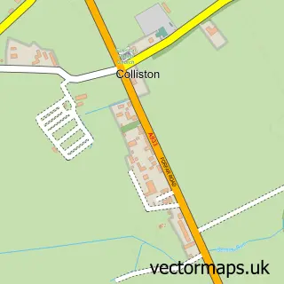 Street map sample of Colliston, Angus