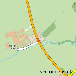 Street map sample of Colliton, Devon