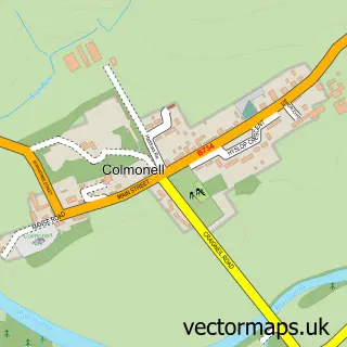 Street map sample of Colmonell, Ayrshire and Arran