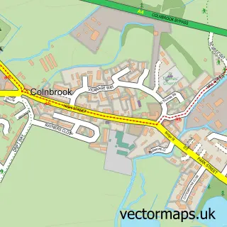 Street map sample of Colnbrook, Berkshire