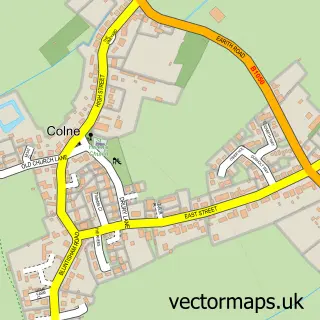 Street map sample of Colne, Cambridgeshire