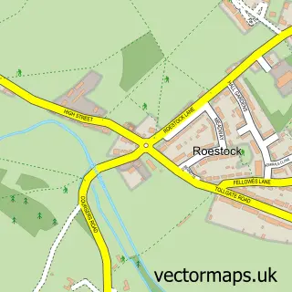 Street map sample of Colney Heath, Hertfordshire